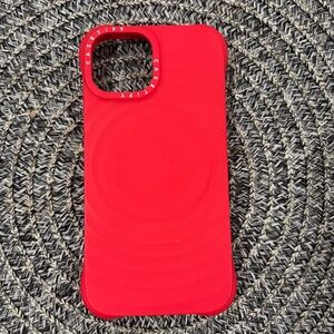 Caaerify ripple magsafe case for iphone 15 red